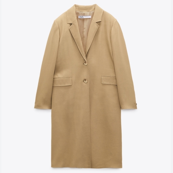 Zara Coat Flowing frock trench coat long jacket sz XS - Picture 6 of 12